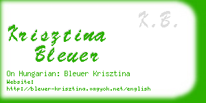 krisztina bleuer business card